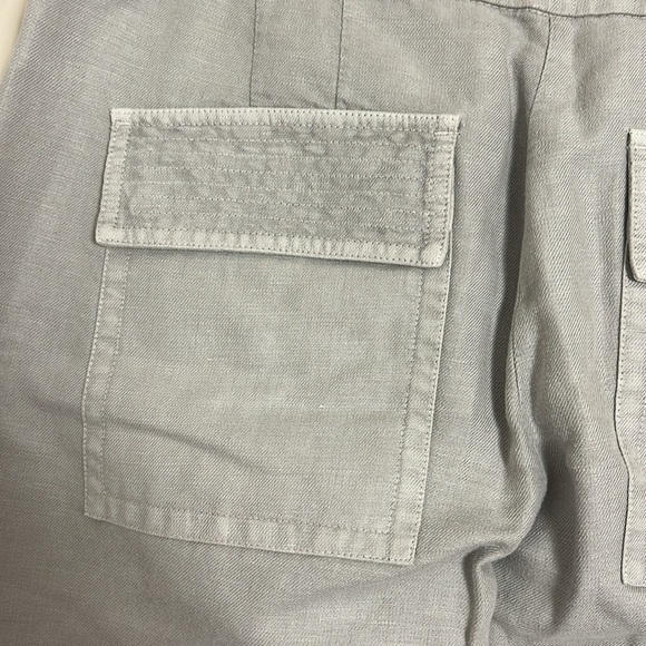 J. Crew Beige Linen Favorite Pant Size 2 Wide Leg Lagenlook Coastal Preppy Beach - Picture 9 of 16